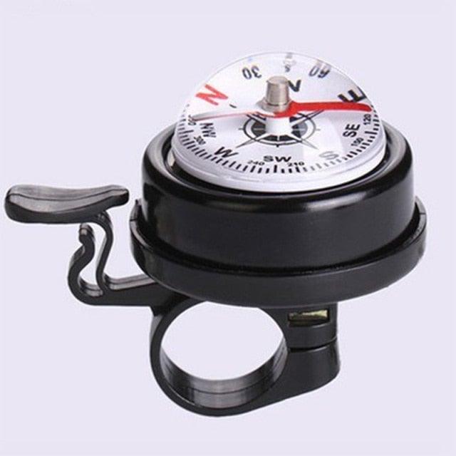 Mountain Bike Bicycle Bell Bike Compass Bicycle Bells Handlebar Aluminum Compass Ring Cycling Bike Horn Bicycle Accessories Bicycle Bell Bike Bell With Compass And Loud Crisp Clear Sound For Scooter Mountain Bike Road Bike - Korvel