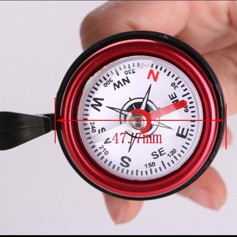 Mountain Bike Bicycle Bell Bike Compass Bicycle Bells Handlebar Aluminum Compass Ring Cycling Bike Horn Bicycle Accessories Bicycle Bell Bike Bell With Compass And Loud Crisp Clear Sound For Scooter Mountain Bike Road Bike - Korvel