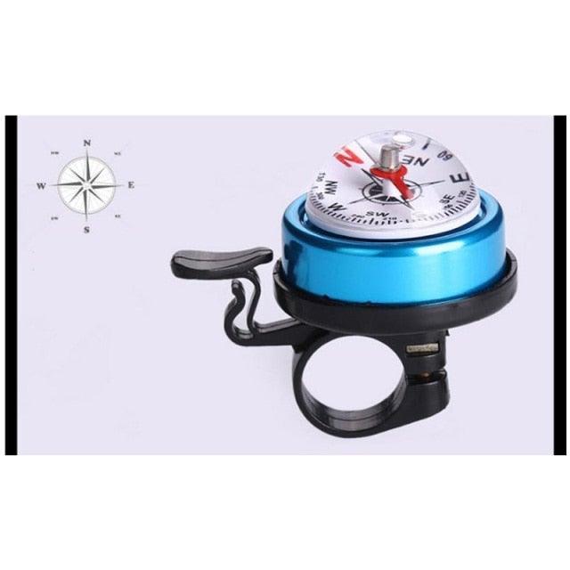 Mountain Bike Bicycle Bell Bike Compass Bicycle Bells Handlebar Aluminum Compass Ring Cycling Bike Horn Bicycle Accessories Bicycle Bell Bike Bell With Compass And Loud Crisp Clear Sound For Scooter Mountain Bike Road Bike - Korvel