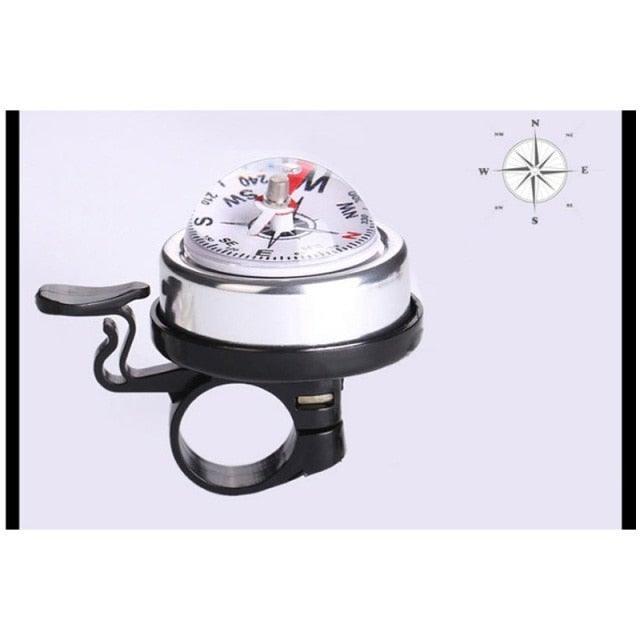 Mountain Bike Bicycle Bell Bike Compass Bicycle Bells Handlebar Aluminum Compass Ring Cycling Bike Horn Bicycle Accessories Bicycle Bell Bike Bell With Compass And Loud Crisp Clear Sound For Scooter Mountain Bike Road Bike - Korvel