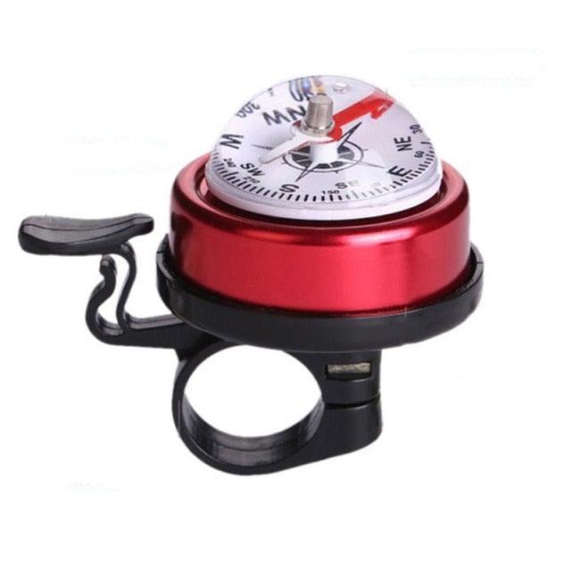 Mountain Bike Bicycle Bell Bike Compass Bicycle Bells Handlebar Aluminum Compass Ring Cycling Bike Horn Bicycle Accessories Bicycle Bell Bike Bell With Compass And Loud Crisp Clear Sound For Scooter Mountain Bike Road Bike - Korvel
