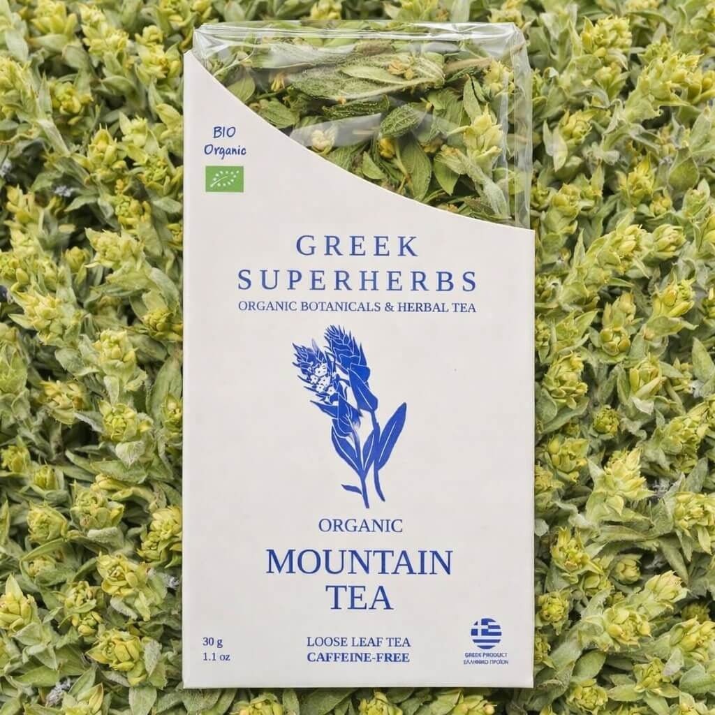 Thé de montagne grec de qualité supérieure – Sideritis Scardica sauvage d'Olympe (feuilles en vrac)