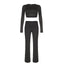 Ensemble Crop Top Chic et Pantalons Évasés