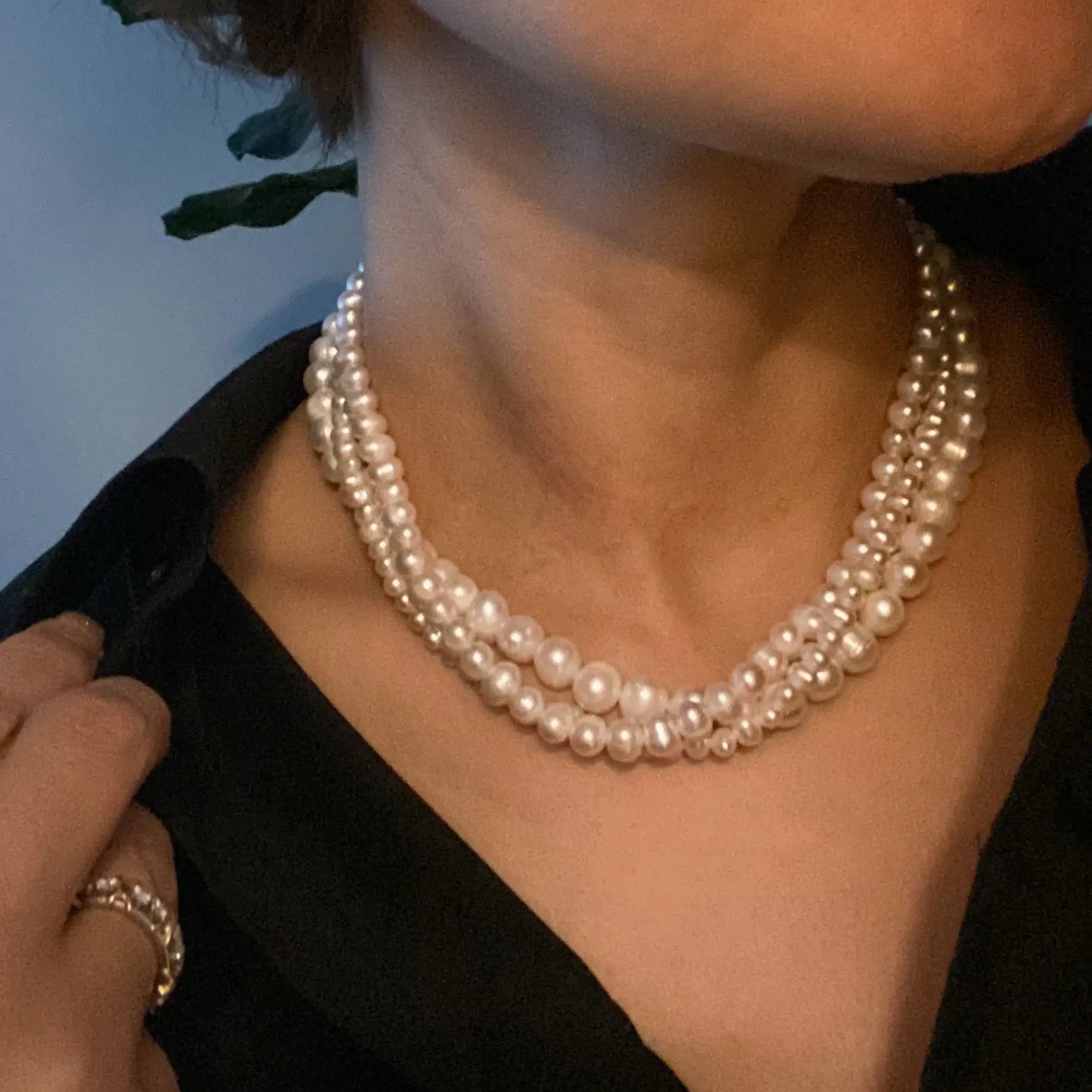 Collar de Perlas Genuine Clover Clasp