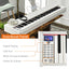 Piano Digital de 88 Teclas de Tamaño Completo con Teclado Pesado - Blanco