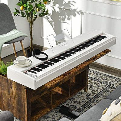 88-Key Full Size Digital Piano with Weighted Keyboard - White