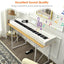 Piano Digital de 88 Teclas de Tamaño Completo con Teclado Pesado - Blanco