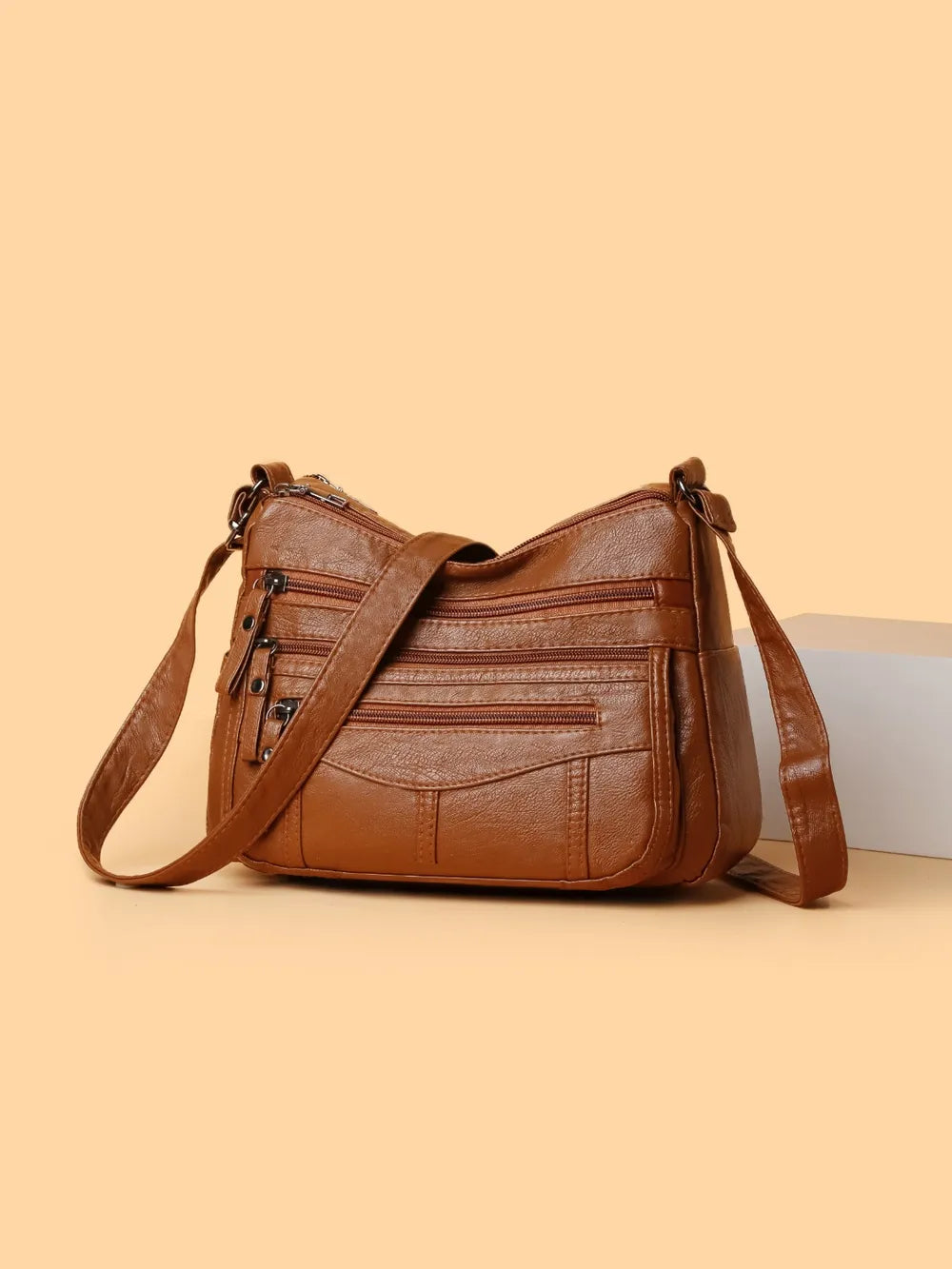 Elegant Multi-Compartment Crossbody Bag