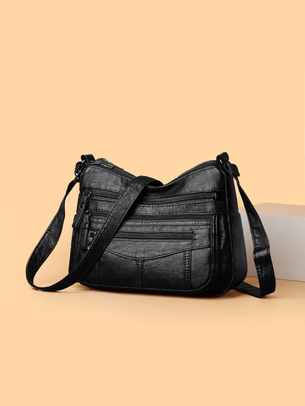 Elegant Multi-Compartment Crossbody Bag