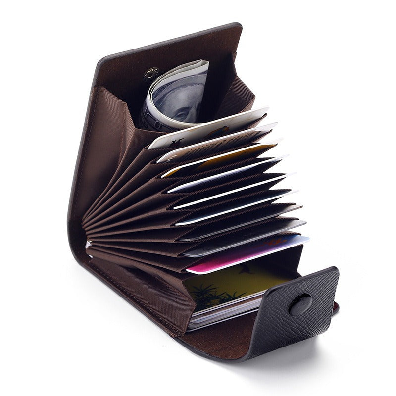 Porte-cartes accordéon premium pour hommes et femmes