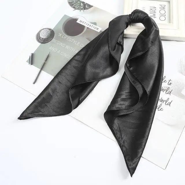 Versatile 60x60cm Silk Scarf - Chic Hair & Neck Accessory for Women - Korvel