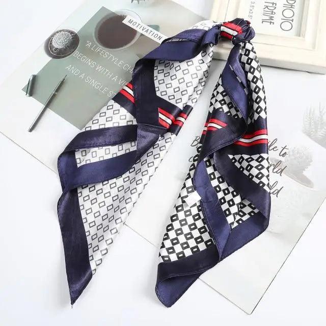 Versatile 60x60cm Silk Scarf - Chic Hair & Neck Accessory for Women - Korvel