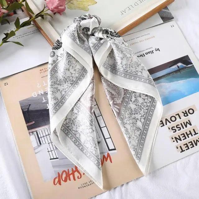 Versatile 60x60cm Silk Scarf - Chic Hair & Neck Accessory for Women - Korvel