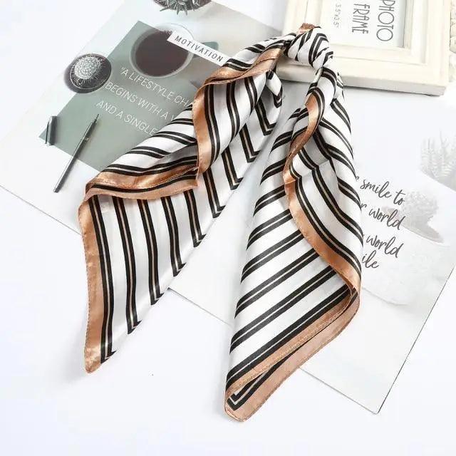 Versatile 60x60cm Silk Scarf - Chic Hair & Neck Accessory for Women - Korvel