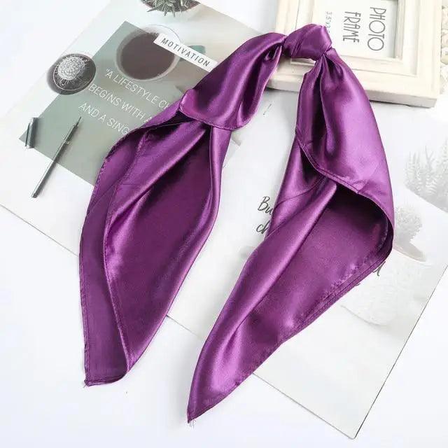 Versatile 60x60cm Silk Scarf - Chic Hair & Neck Accessory for Women - Korvel