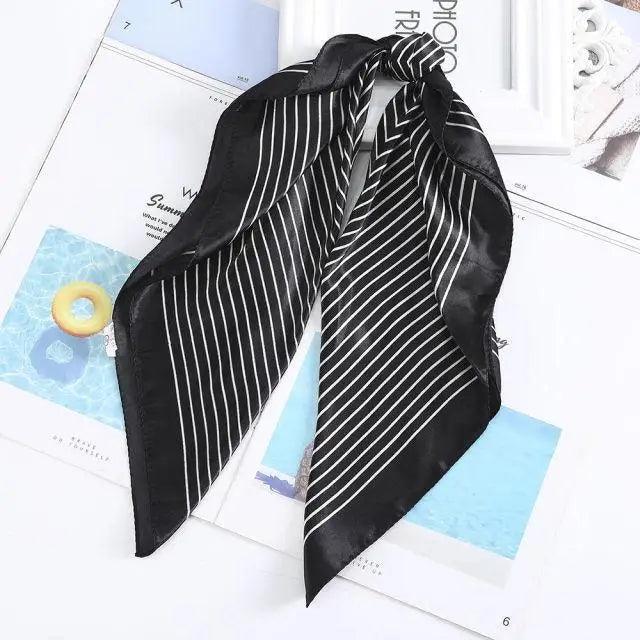 Versatile 60x60cm Silk Scarf - Chic Hair & Neck Accessory for Women - Korvel
