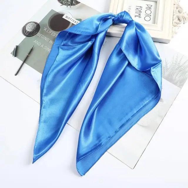 Versatile 60x60cm Silk Scarf - Chic Hair & Neck Accessory for Women - Korvel