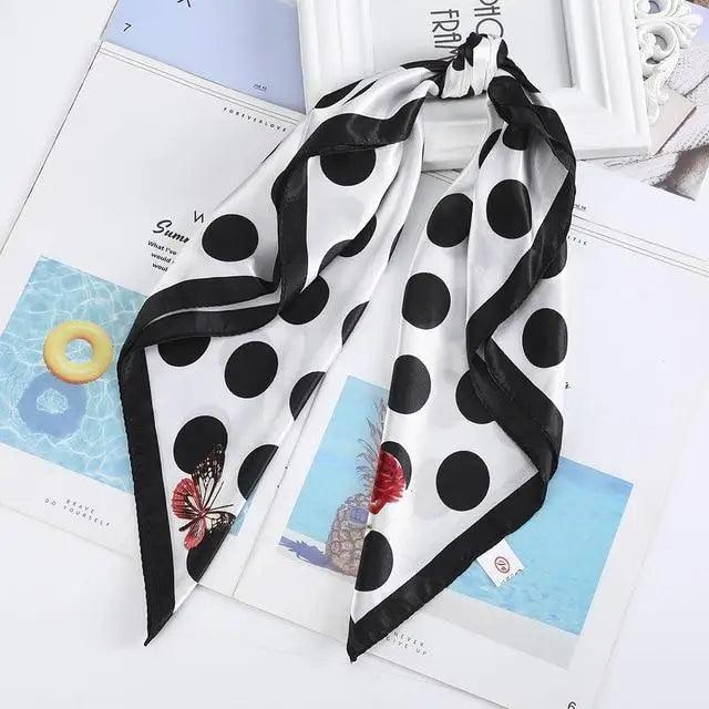 Versatile 60x60cm Silk Scarf - Chic Hair & Neck Accessory for Women - Korvel