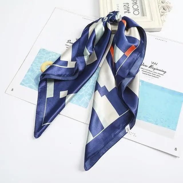 Versatile 60x60cm Silk Scarf - Chic Hair & Neck Accessory for Women - Korvel