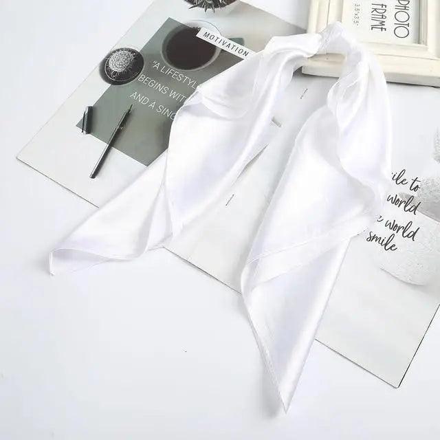 Versatile 60x60cm Silk Scarf - Chic Hair & Neck Accessory for Women - Korvel