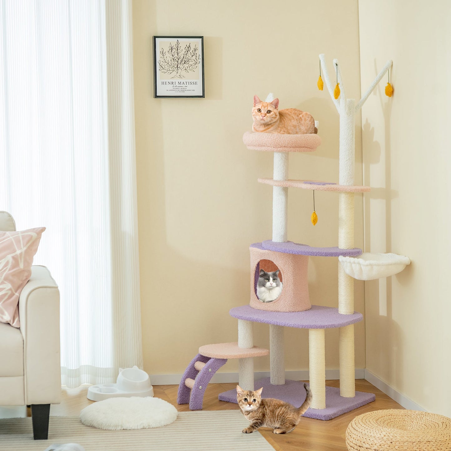 Premium Multi-level Cat Tower with Scratching Posts