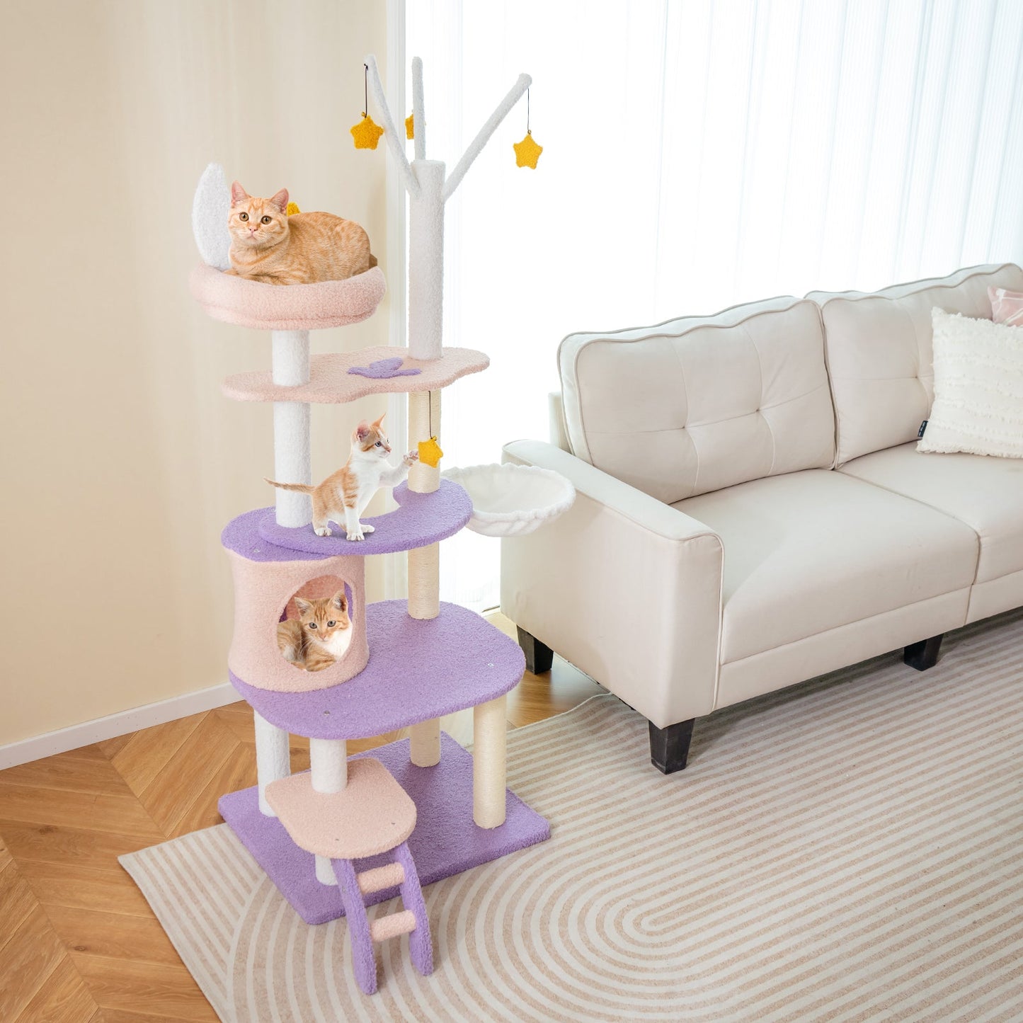 Premium Multi-level Cat Tower with Scratching Posts