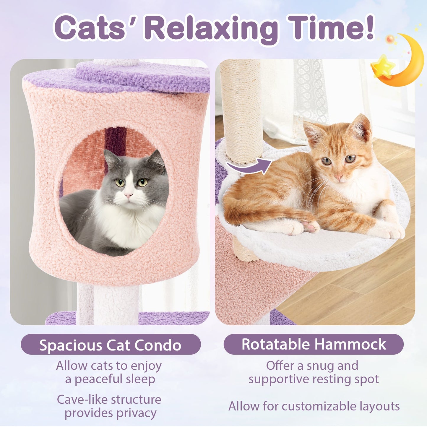 Premium Multi-Level Cat Tower with Scratching Posts