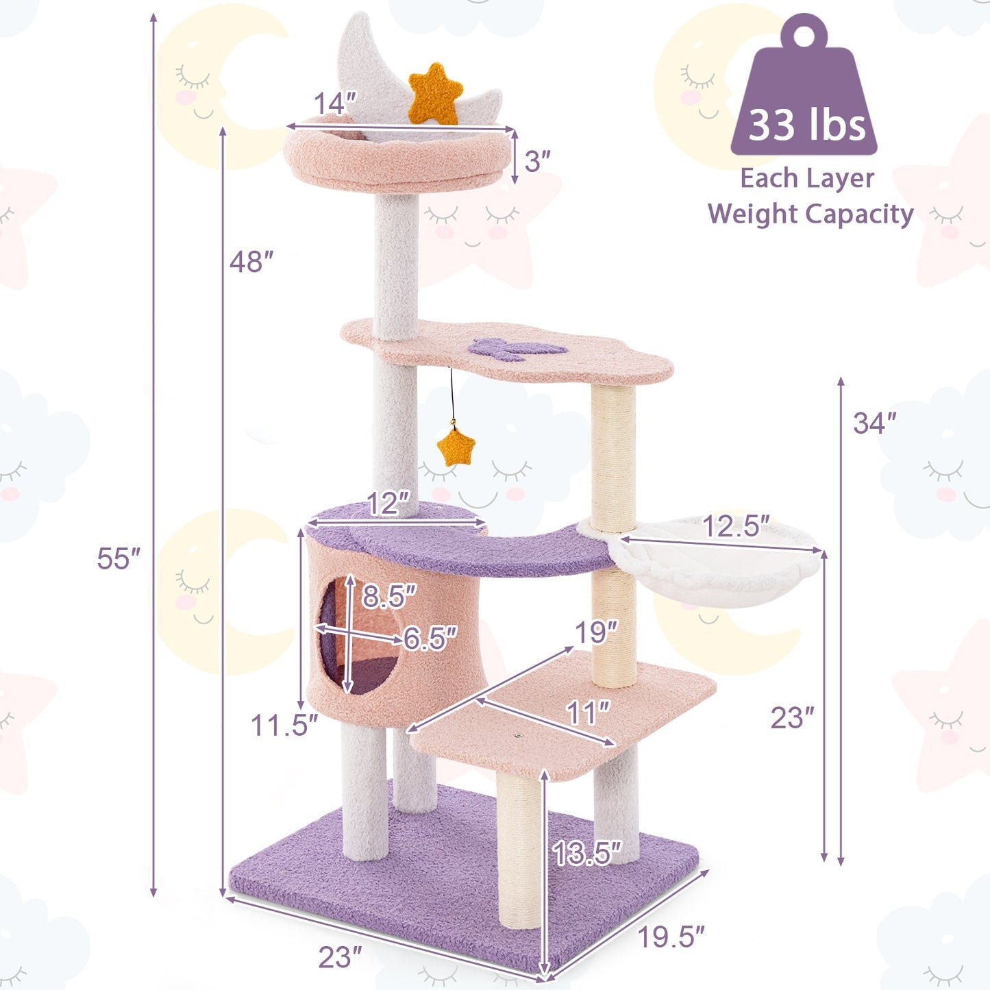Premium Multi-Level Cat Tower with Scratching Posts