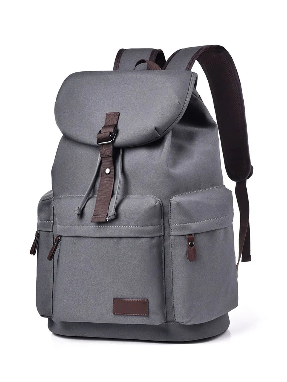 Multi Pockets Adjustable Strap Canvas Backpack Bag - Korvel