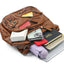 Multi Pockets PU Leather Shoulder Bag - Korvel