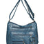 Multi Pockets PU Leather Shoulder Bag - Korvel
