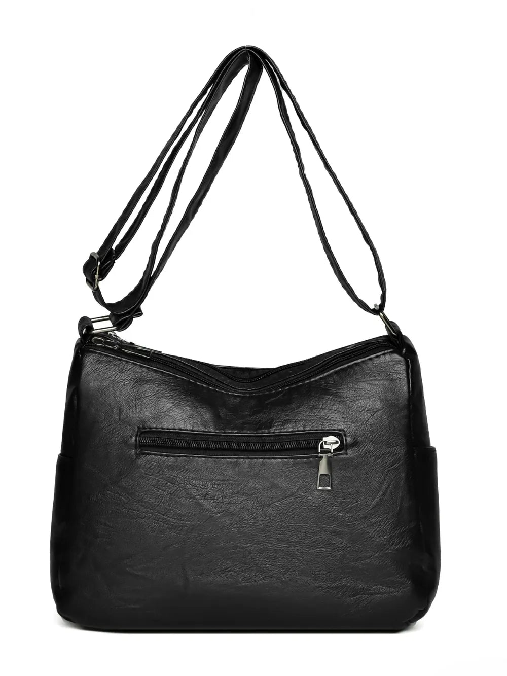 Multi Pockets PU Leather Shoulder Bag - Korvel