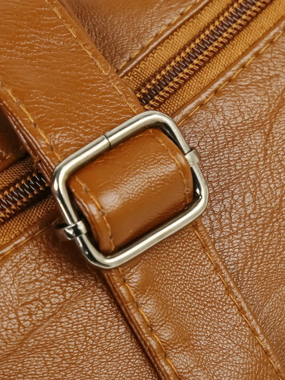 Multi Pockets PU Leather Shoulder Bag - Korvel