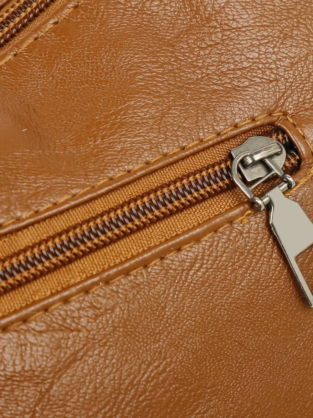 Multi Pockets PU Leather Shoulder Bag - Korvel