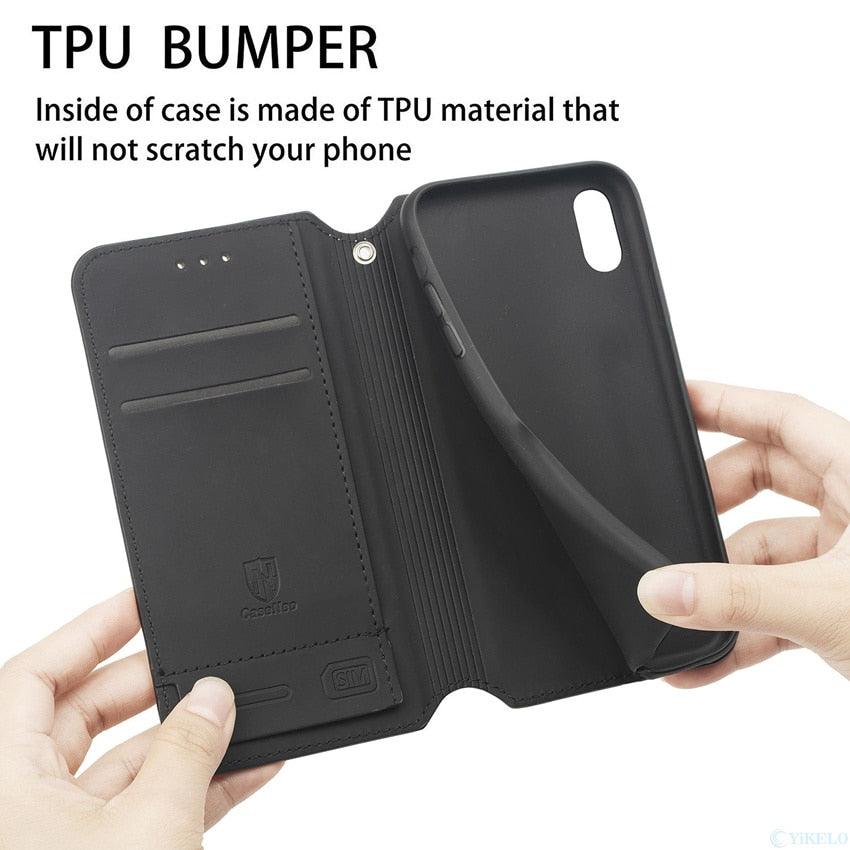 Premium Multicolored Flip Wallet Case for iPhone
