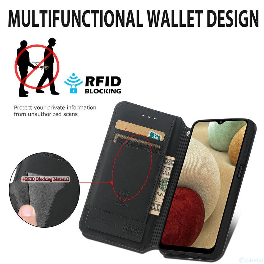 Premium Multicolored Flip Wallet Case for iPhone