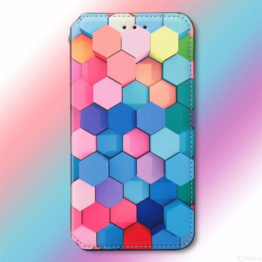Premium Multicolored Flip Wallet Case for iPhone