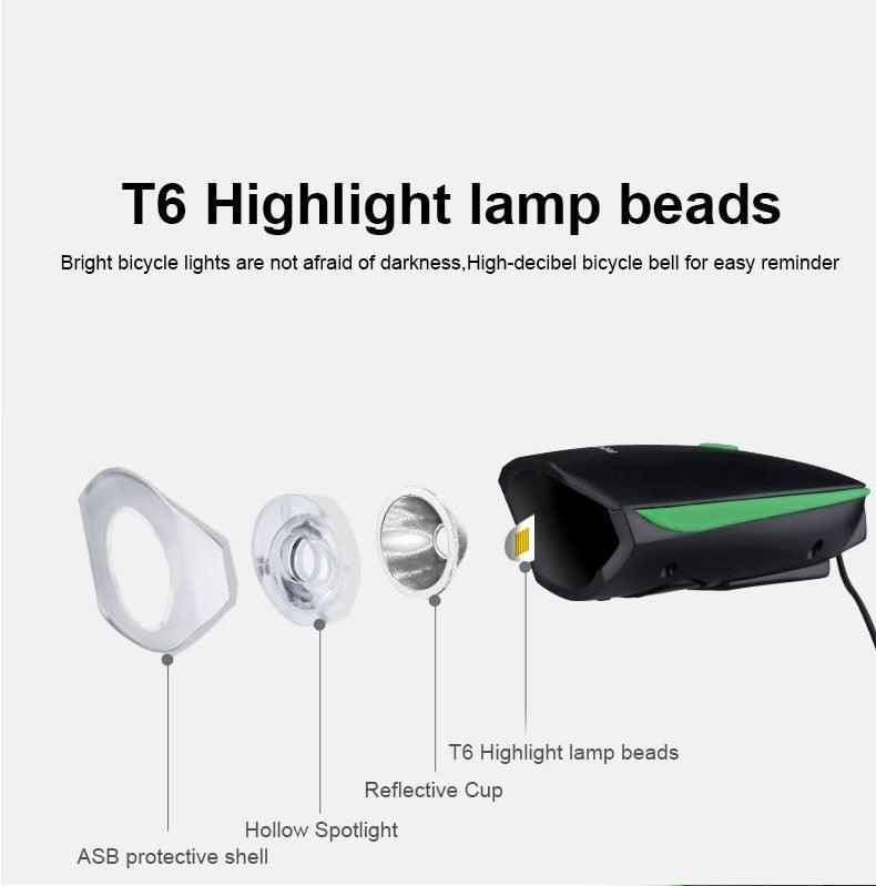 Premium Multifunction Bicycle Light & Horn Set