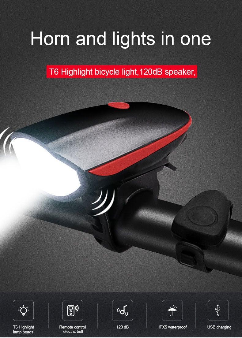 Premium Multifunction Bicycle Light & Horn Set