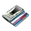 Multifunctional Carbon Fiber Card Holder Metal Card Box Anti-Degaussing Anti-Theft Swipe Credit Card Box Stripe Pattern - Korvel