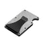 Multifunctional Carbon Fiber Card Holder Metal Card Box Anti-Degaussing Anti-Theft Swipe Credit Card Box Stripe Pattern - Korvel
