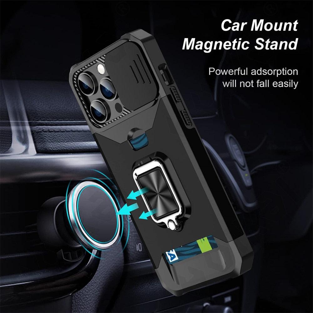 Coque iPhone Premium Multifonctionnelle avec Porte-Cartes