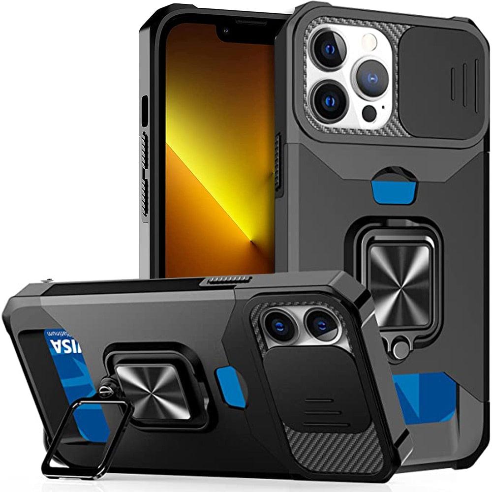 Coque iPhone Premium Multifonctionnelle avec Porte-Cartes