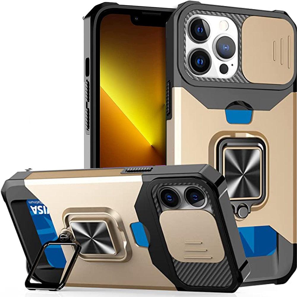 Coque iPhone Premium Multifonctionnelle avec Porte-Cartes