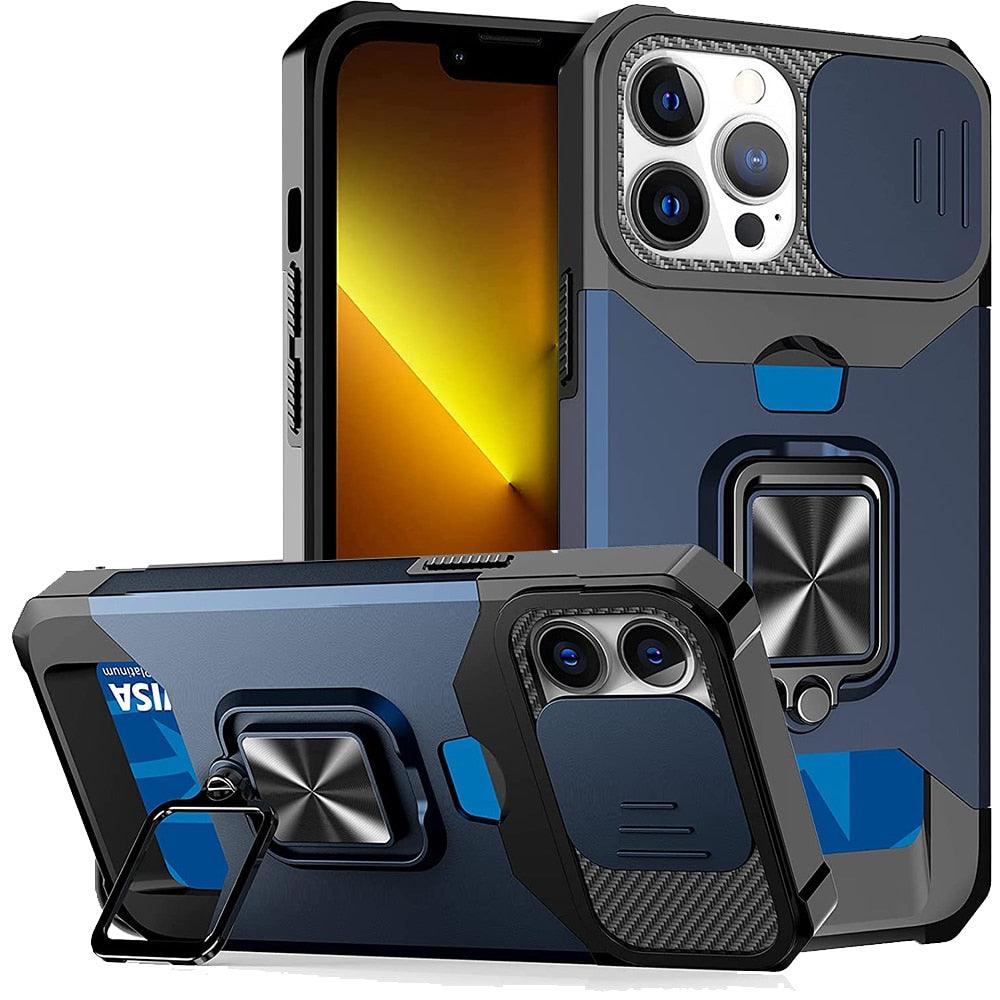Coque iPhone Premium Multifonctionnelle avec Porte-Cartes