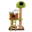 Árbol para Gatos Bonito con Nido de Hongo y Escalera - Verde