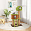 Árbol para Gatos Bonito con Nido de Hongo y Escalera - Verde