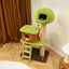 Árbol para Gatos Bonito con Nido de Hongo y Escalera - Verde