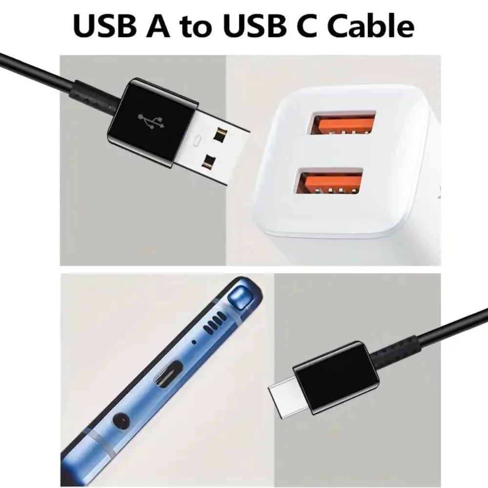 Paquete de 2 cables USB-C de 3 pies para carga y transferencia de datos