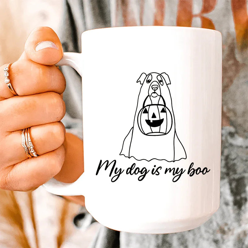 My Dog Is My Boo Ceramic Mug - 15 oz